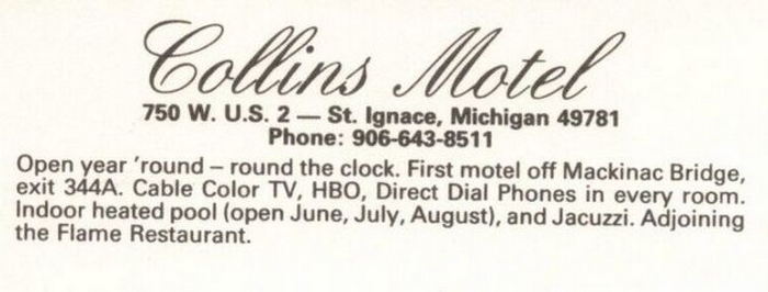 Collins Motel - Vintage Postcard Of Collins Motel (newer photo)